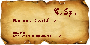Maruncz Szaléz névjegykártya